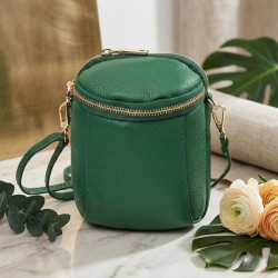 Цікава сумка для жінок з м'якої натуральної шкіри Vintage 22341 Зелена