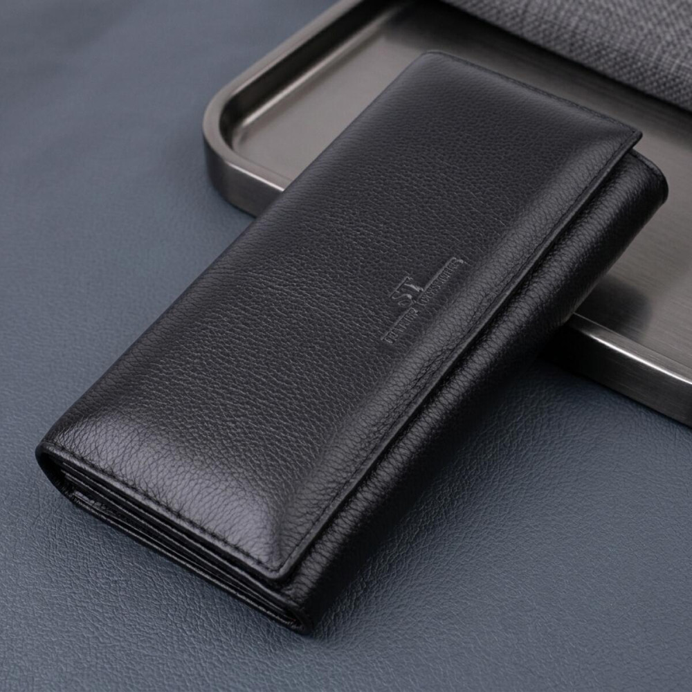 Зручний жіночий гаманець з натуральної шкіри ST Leather 22523 Чорний