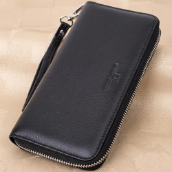 Универсальный кошелек-клатч на одно отделение из натуральной кожи ST Leather 22559 Черный