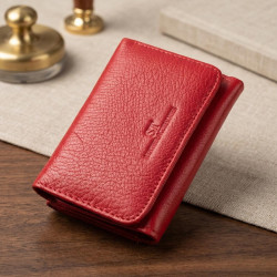 Женское портмоне с монетницей из натуральной кожи ST Leather 22727 Красный