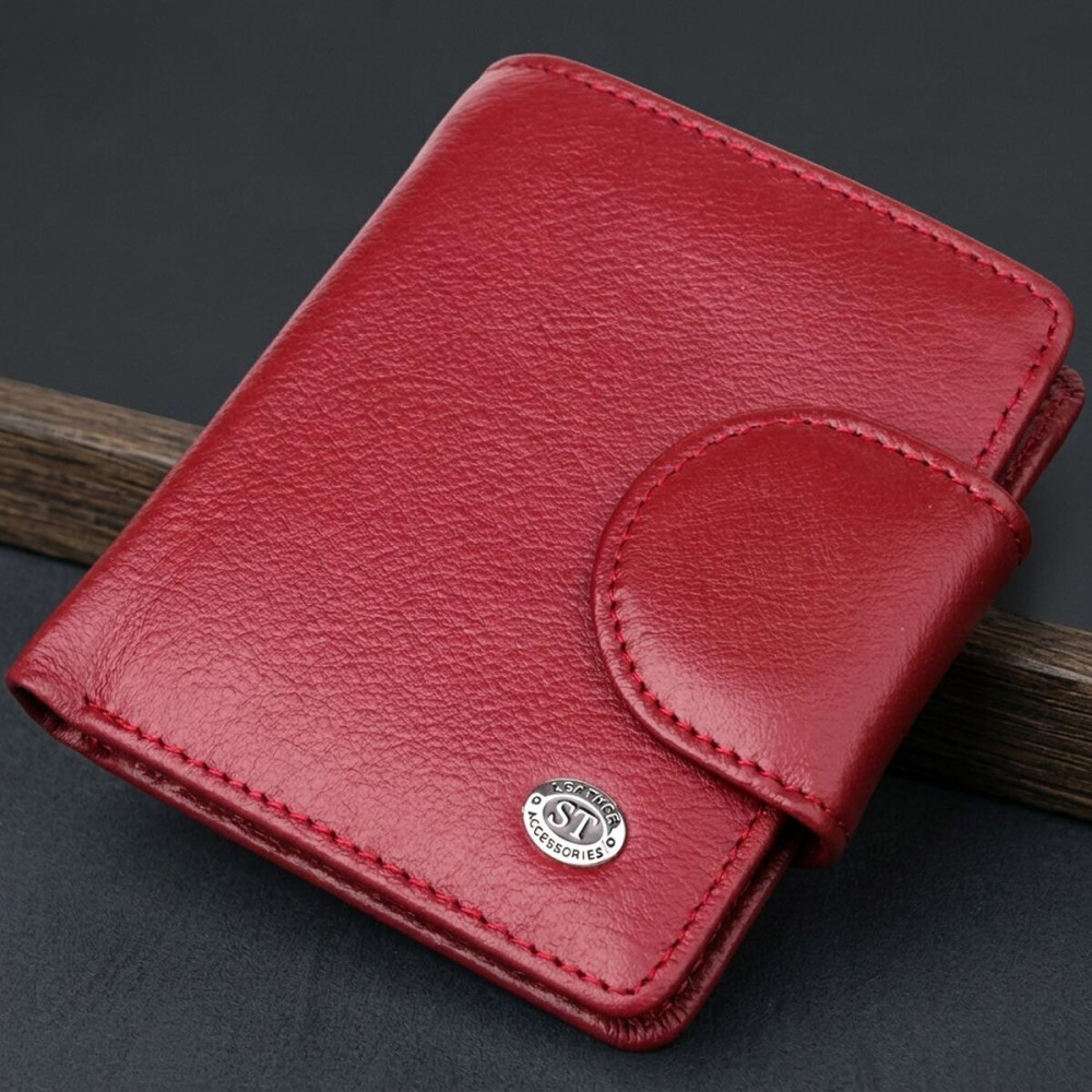 Женский кошелек вертикального формата из натуральной кожи ST Leather 23071 Бордовый