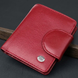 Женский кошелек вертикального формата из натуральной кожи ST Leather 23071 Бордовый