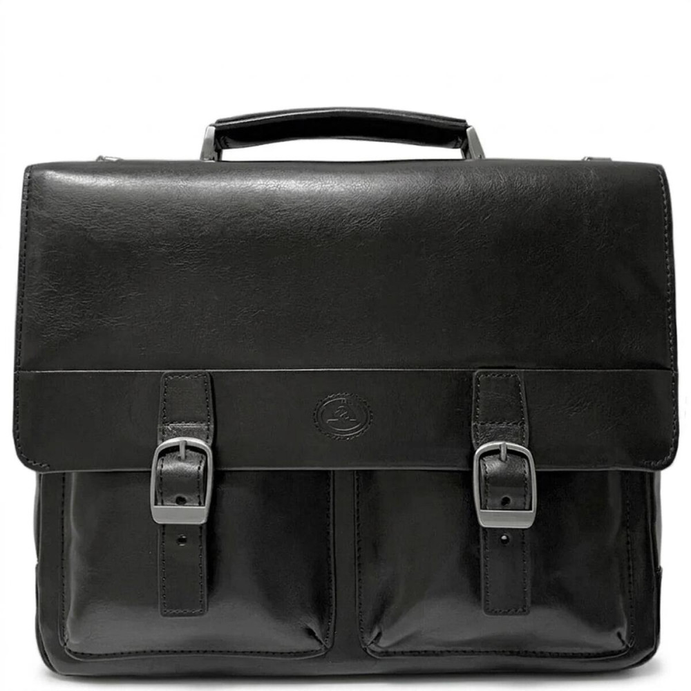 Чоловічий портфель з натуральної шкіри Tony Perotti Italico 9276G-35 (90416) Чорний